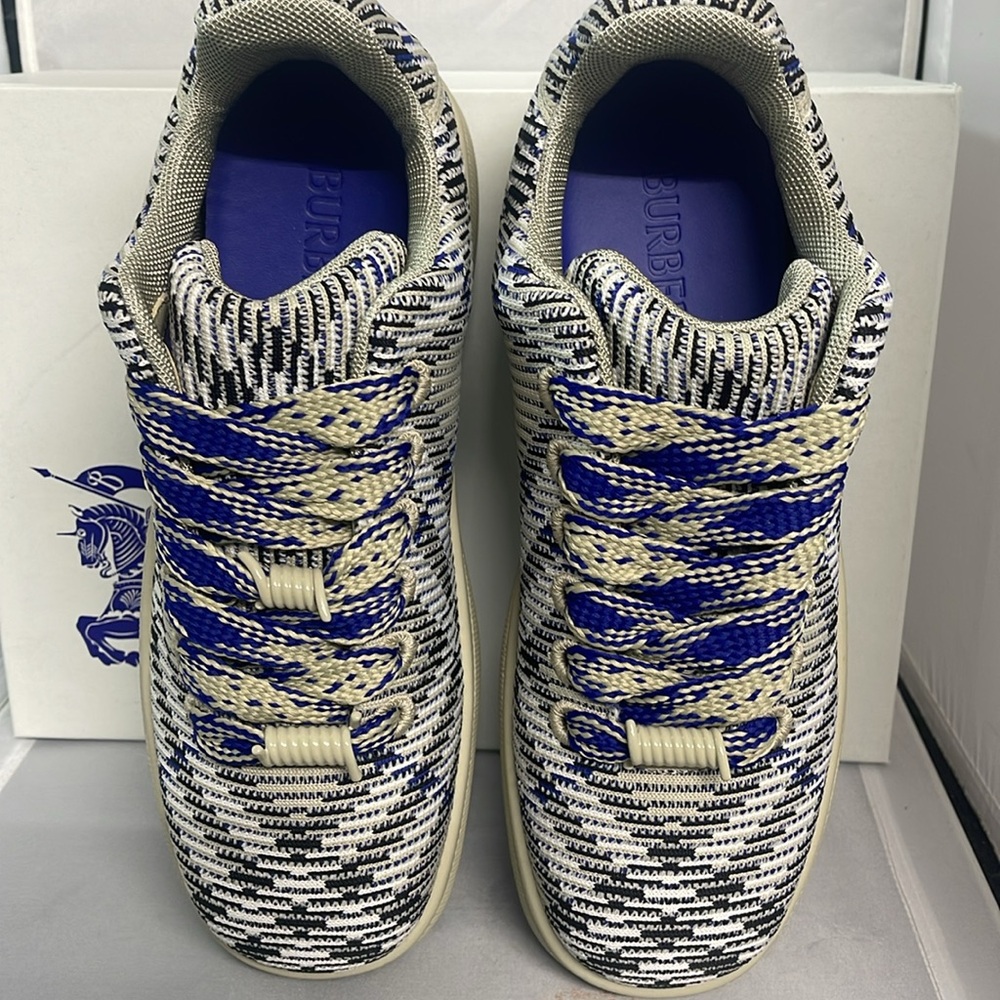 Brand new Burberry Box Check Knit Low-Top Sneakers 43 - Picture 5 of 13